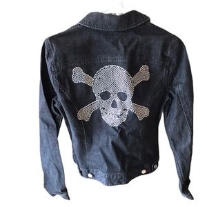 Inc Skull Jean Jacket